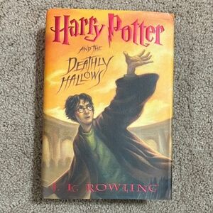 Harry Potter and the Deathly Hallows Book Orange and Brown Cover